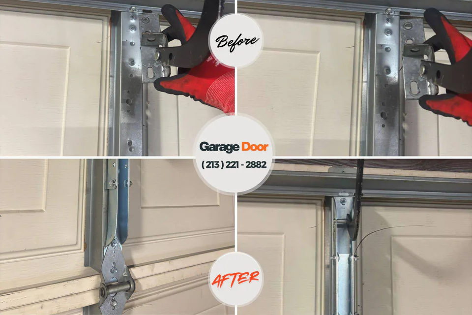 Before and after: garage door repair Port Gibson, MS